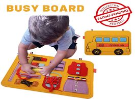 Foto van Speelgoed busy board montessori toys activity educational learning for children comes with 9 differe