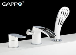 Foto van Woning en bouw gappo bathtub faucet white bathroom shower wall mounted bath mixer waterfall basin gr