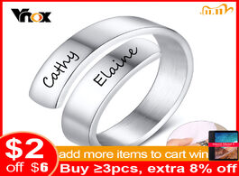 Foto van Sieraden vnox adjustable wrap women rings personalized ring stainless steel birthday graduation crea