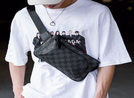 Foto van Tassen tidog new plaid street shoulder bag running fashion chest