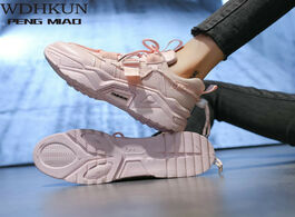 Foto van Schoenen women casual shoes mesh sneakers for platform flats chunky luxury brand breathable comforta