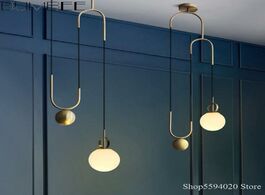 Foto van Lampen verlichting golden glass led pendant lights lustre modern hanging lamp hang light suspension 
