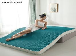 Foto van Meubels floor mat 95d thai latex filling mattress foldable slow rebound tatami cotton cover bedsprea
