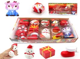 Foto van Speelgoed christmas gift xmas squishy squeeze toys slow rising cream scented antistress child kid ba