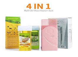 Foto van Schoonheid gezondheid 4 in 1 hair removal wax set with universal electric heater machine honey apple