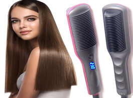 Foto van Huishoudelijke apparaten electric hair brushes straight comb anti scald hot straightener brush 360 r