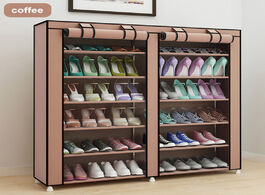 Foto van Meubels thick non woven cloth multi layers shoe rack dustproof waterproof creative shoes cabinet sto