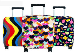 Foto van Tassen fashion suitcase cover high elastic stripe love heart shaped luggage case dust for18 32inch e