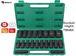 Foto van Gereedschap 10 15 20pcs impact socket set 78mm drive strong and heavy duty for pneumatic wrench hand