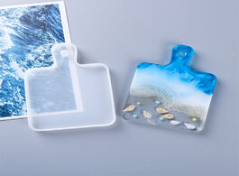 Foto van Sieraden diy crystal epoxy silicone mold grote vierkante fruit handvat lade tray mallen coaster hand
