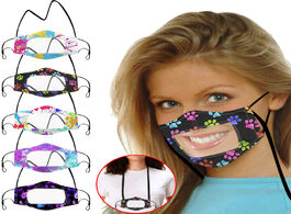 Foto van Beveiliging en bescherming transparent protection face mask visible expression lip reading for the d