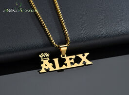 Foto van Sieraden nextvance stainless steel name necklaces with solid necklace curb chains link customized na