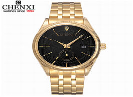 Foto van Horloge chenxi gold watch men watches top brand luxury famous wristwatch male clock golden quartz wr