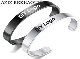 Foto van Sieraden aziz bekkaoui stainless steel simple bracelets for women customizable diy engraving casual 