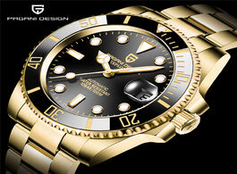 Foto van Horloge pagani design stainless steel 100m waterproof watch relogio masculino men luxury automatic m