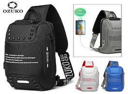 Foto van Tassen ozuko new fashion multifunction crossbody bag for men anti theft shoulder messenger male bags