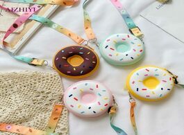 Foto van Tassen children cute doughnut crossbody bag candy silicone shoulder money pouch