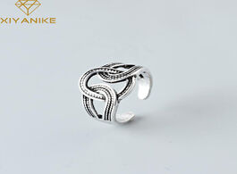Foto van Sieraden xiyanike 925 sterling silver korean style vintage geometric opening ring simple handmade we
