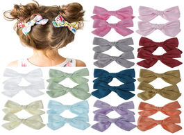 Foto van Baby peuter benodigdheden 31 color bows kids hair clip plaid cotton hairpin 2pcs pair candy barrette