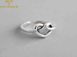 Foto van Sieraden xiyanike minimalist 925 sterling silver rings vintage weaving heart jewelry party accessori