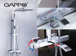 Foto van Woning en bouw gappo thermostatic shower sets bathroom faucet brass basin waterfall bathtub system m