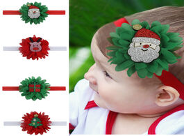 Foto van Baby peuter benodigdheden yundfly fashion toddler christmas chiffon headband girls glitter santa cla