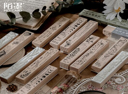 Foto van Kantoor school benodigdheden vintage forest gallery series stamp decoration stationery wooden rubber