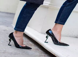 Foto van Schoenen big size 42 women shoes genuine leather luxury brand high heels pumps ladies sexy pointed t
