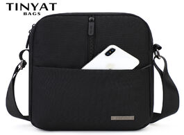 Foto van Tassen tinyta bag for men light black canvas messenger shoulder 9.7 pad 9 pocket waterproof casual t