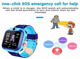 Foto van Horloge children smart waterproof watch sos positioning tracking remote monitoring language intercom