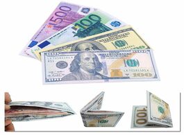 Foto van Tassen high qualidy novelty unisex currency notes pattern pound dollar euro purse wallets pocket sli
