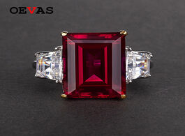 Foto van Sieraden oevas 100 925 silver jewelry natural ruby gemstone rings women s fashion finger ring party 