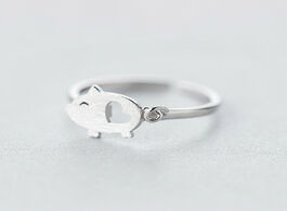 Foto van Sieraden real 925 sterling silver minimalist leaves opening ring for elegant women party trendy fine