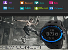 Foto van Horloge honhx watches men 2020 waterproof sports watch display date calendar week alarm clock unisex