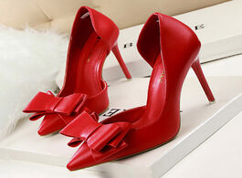 Foto van Schoenen bigtree shoes bow woman pumps sexy high heels women stiletto casual office basic pump ladie