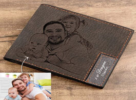 Foto van Tassen custom picture wallet men short leather ultra thin fashion simple diy personalized image lett
