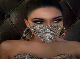 Foto van Sieraden 2020 fashion rhinestone mask fishing net masquerade face jewelry masks women party accessor