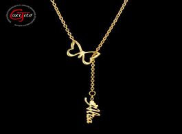 Foto van Sieraden goxijite 2020 trendy butterfly name necklace customized stainless steel gold cursive neckla