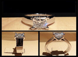 Foto van Sieraden 925 sterling silver mens ring for women origin natural moissanite gemstone jewelry square d
