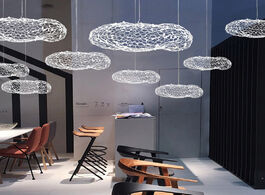 Foto van Lampen verlichting modern nordic starry decoration wire net mesh cloud shape metal weaving iron hang