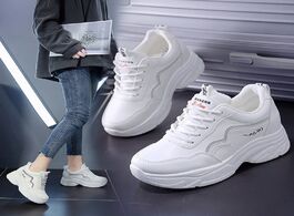Foto van Schoenen 2020 autumn new women s white shoes sneaker thick soled casual increased single zapatillas 