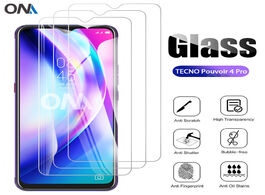 Foto van Telefoon accessoires 3pcs tempered glass for tecno pouvoir 4 screen protector 9h premium pro protect