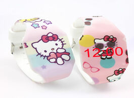 Foto van Horloge the silicone luminous electronic children watch kt cat led conjoined kids watches