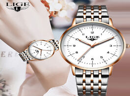 Foto van Horloge lige 2020 new gold watch women watches ladies creative steel s bracelet female waterproof cl