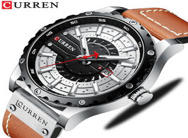 Foto van Horloge new curren watches for men fashion creative business quartz watch with leather male clocks r