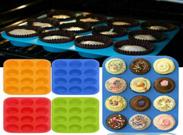 Foto van Huis inrichting mini 12 holes silicone round mold diy cupcake cookies fondant baking pan non stick p