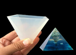 Foto van Huis inrichting 1pc crystal epoxy silicone mold diy handmade jewelry cone pyramid 50 mirror for cake
