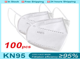 Foto van Beveiliging en bescherming 100pcs mask ffp2 kn95 mouth 5 layers anti droplets protective face masks 
