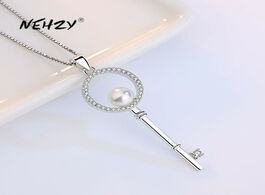 Foto van Sieraden nehzy 925 sterling silver new woman fashion jewelry high quality pearl crystal zircon key h