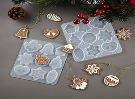 Foto van Sieraden christmas diy resin crystal epoxy mold snowflake elk pendant keychain listing jewelry silic